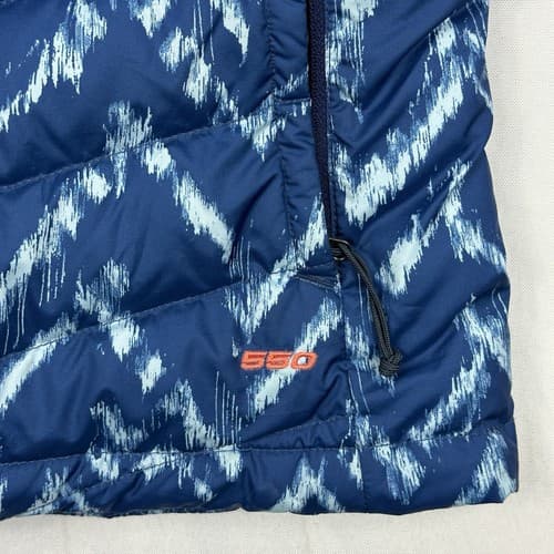 The North Face Flare Down Vest 550 Fill Womens XS Blue Geometric Full Zip Puffer - Thumbnail 3