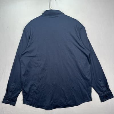 NEW Travis Mathew Evening Bonfire Shirt Mens 2XL Blue Button Up Long Sleeve $140 - Thumbnail 3
