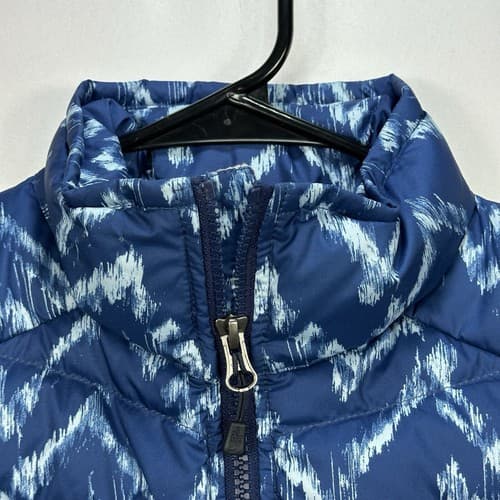 The North Face Flare Down Vest 550 Fill Womens XS Blue Geometric Full Zip Puffer - Thumbnail 6