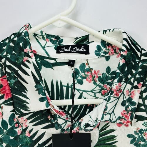 NEW Bad Birdie Golf Polo Shirt The Arborist XL Multicolor Floral Short Sleeve - Thumbnail 8