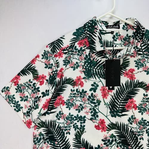 NEW Bad Birdie Golf Polo Shirt The Arborist XL Multicolor Floral Short Sleeve - Thumbnail 6