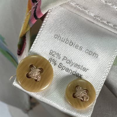 Weekend The Nutter Chubbies Shirt Mens Medium Beige Parrot Toucan Short Sleeve - Thumbnail 6