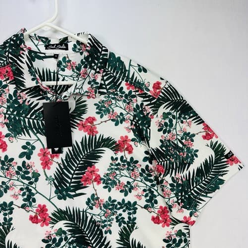 NEW Bad Birdie Golf Polo Shirt The Arborist XL Multicolor Floral Short Sleeve - Thumbnail 5