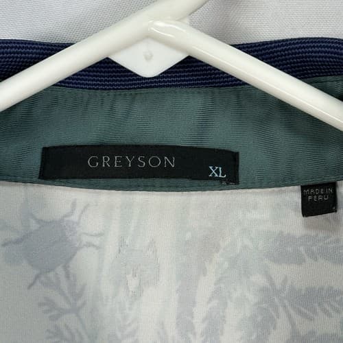 Greyson Bird Song Golf Polo Shirt Mens XL Multicolor Floral Heron Short Sleeve - Thumbnail 7