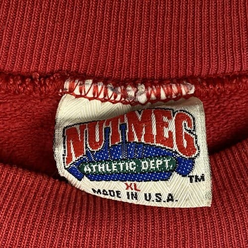 Vintage NUTMEG MILLS CHICAGO BULLS Sweatshirt Size XL NBA RED Crewneck USA - Thumbnail 10