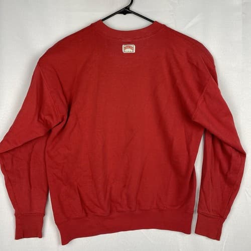 Vintage NUTMEG MILLS CHICAGO BULLS Sweatshirt Size XL NBA RED Crewneck USA - Thumbnail 2