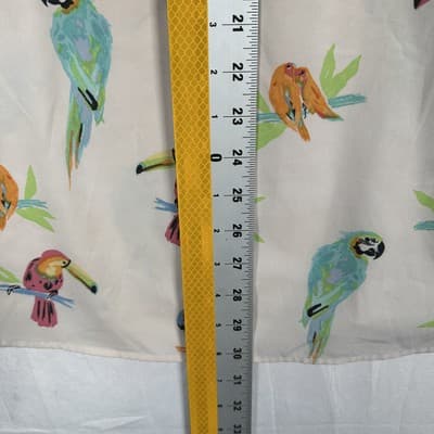 Weekend The Nutter Chubbies Shirt Mens Medium Beige Parrot Toucan Short Sleeve - Thumbnail 7