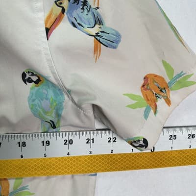 Weekend The Nutter Chubbies Shirt Mens Medium Beige Parrot Toucan Short Sleeve - Thumbnail 8
