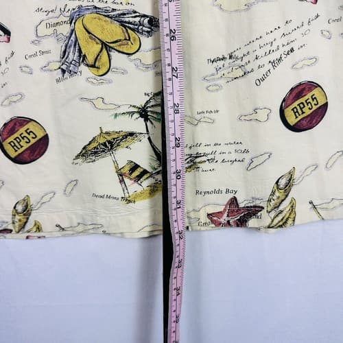 RP55 Jeans Co. Hawaiian Shirt Mens 3XL Button Up Beach Drinks Short Sleeve EUC - Thumbnail 10