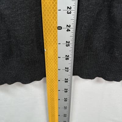 Neiman Marcus Sweater Mens XL Gray 100% Merino Wool Crewneck Pullover Italy Knit - Thumbnail 6