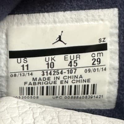 Jordan Air Jordan 4 Retro LS Columbia Shoes Mens Sz 11 White Blue 314254-107 - Thumbnail 10