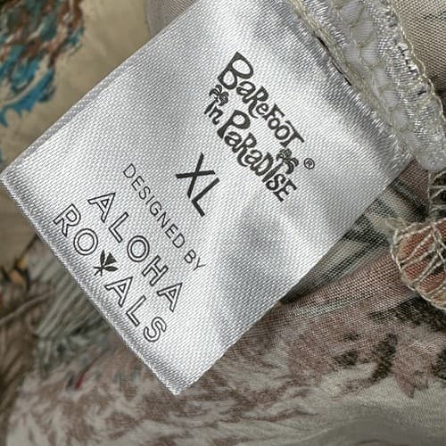 Barefoot in Paradise Hawaiian Shirt Mens XL Multicolor Island Aloha Palm Vintage - Thumbnail 9