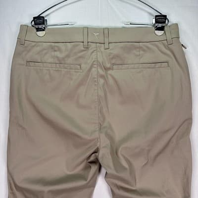 Birddogs Golf Pants Mens 34 x 26 Khaki Stretch Chino Casual Unlined (tag 28) - Thumbnail 7