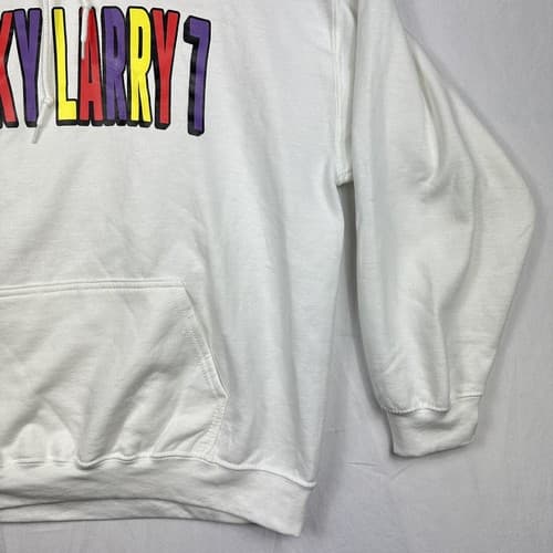 Barstool Sports Lucky Larry Mens Medium Pullover Hoodie Sweatshirt White - Thumbnail 3