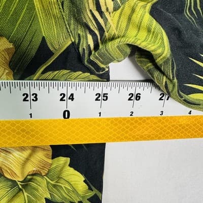 Tommy Bahama Hawaiian 100% Silk Shirt Mens XL Black Green Floral Island Camp - Thumbnail 9