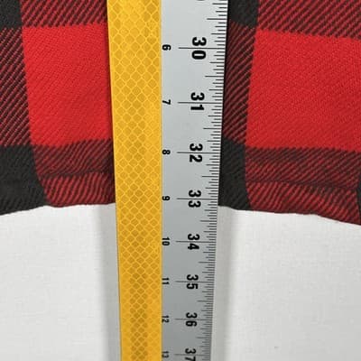 Mr Leggs Buffalo Plaid Jacket Mens Medium Tall Red Black Quilt Lined Vintage 70s - Thumbnail 9