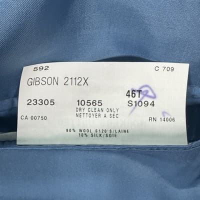 Maus Hoffman Blazer Mens 46 T Tall Gray Windowpane Plaid Silk Wool Sport Coat - Thumbnail 8