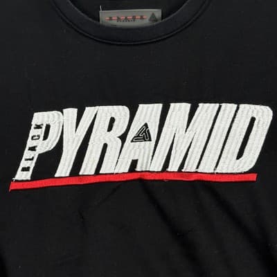 Black Pyramid Mens XL Sweatshirt Pullover Crewneck Streetwear Cotton Spell Out - Thumbnail 3