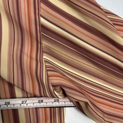 Monzini Collection Mens 3X Shirt Orange Multicolor Striped French Cuffs Vintage - Thumbnail 10