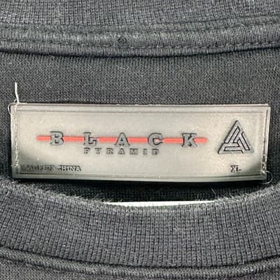 Black Pyramid Mens XL Sweatshirt Pullover Crewneck Streetwear Cotton Spell Out - Thumbnail 5