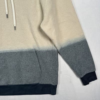 Feat Hoodie Unisex Medium Fleece Pullover Kangaroo Pocket Cozy Colorblock - Thumbnail 2