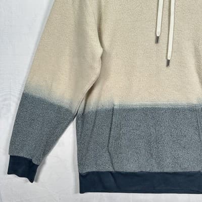 Feat Hoodie Unisex Medium Fleece Pullover Kangaroo Pocket Cozy Colorblock - Thumbnail 3