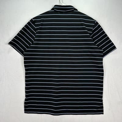 RLX Ralph Lauren Pine Valley Golf Polo Shirt Men Large Black Striped Performance - Thumbnail 3
