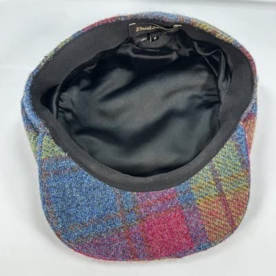 Paul Stuart Wool Tweed Hat Flat Cap Fitted Mens Medium 57 Plaid Lined Multicolor - Thumbnail 5