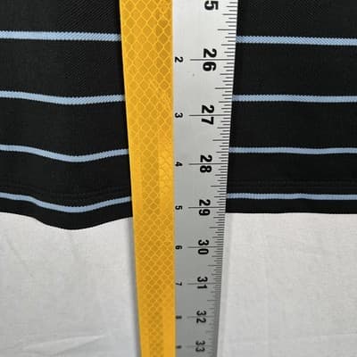 RLX Ralph Lauren Pine Valley Golf Polo Shirt Men Large Black Striped Performance - Thumbnail 8