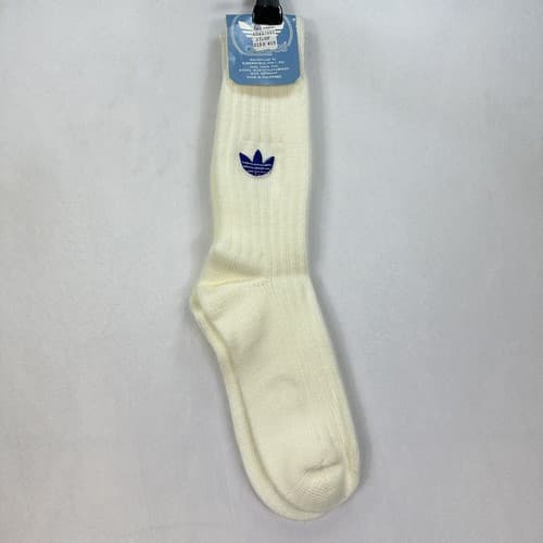 NEW Vintage Adidas Sports Socks Ivory Fits All Western-Germany Rare Torsion - Thumbnail 2