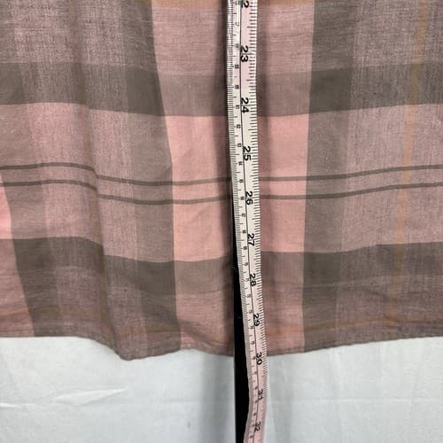 Barbour Button Up Shirt Mens Large Pink Gray Plaid Short Sleeve Nova Check - Thumbnail 12