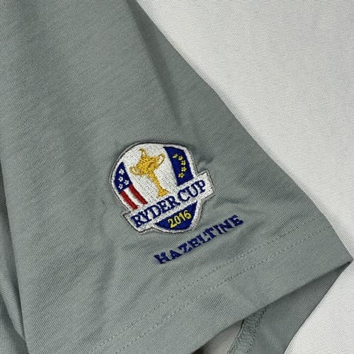 Travis Mathew Mens Golf Polo Ryder Cup 2016 Hazeltine Shirt Large Gray Pocket - Thumbnail 5