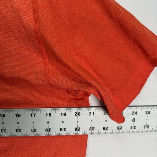 Lululemon Metal Vent Tech Polo Shirt Mens Large Orange Red Short Sleeve EUC - Thumbnail 8