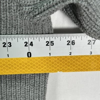 North Face Sweater Mens XL Gray Shawl Collar Ribbed Knit Pullover Cotton Wool - Thumbnail 8