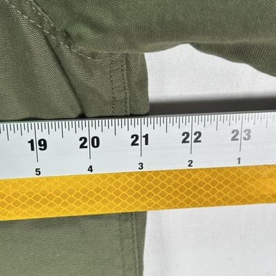 Lands End Barn Chore Coat Women Medium Petite 10-12 Green Jacket Corduroy Collar - Thumbnail 7