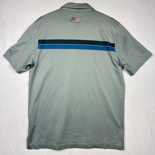 Travis Mathew Mens Golf Polo Ryder Cup 2016 Hazeltine Shirt Large Gray Pocket - Thumbnail 3