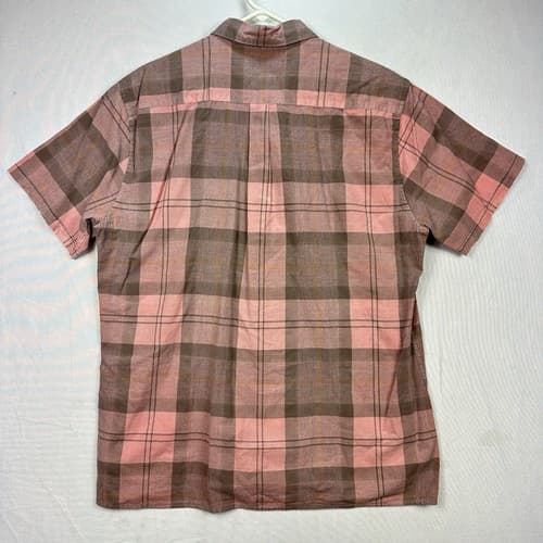 Barbour Button Up Shirt Mens Large Pink Gray Plaid Short Sleeve Nova Check - Thumbnail 2