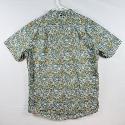 Vissla Shirt Mens Large Multicolor Floral Short Sleeve Button Up Organic Cotton - Thumbnail 3