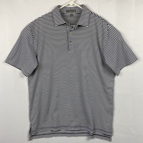 Peter Millar Summer Comfort Polo Lot (2) Mens Large Striped Shirt Ritz Carlton - Thumbnail 6