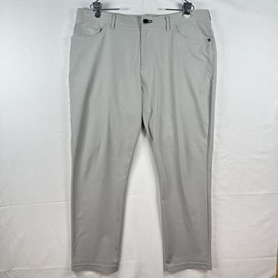 Public Rec Workday Pants Mens 38 X 30 Gray Slim Fit Stretch Chino Travel Golf - Thumbnail 2