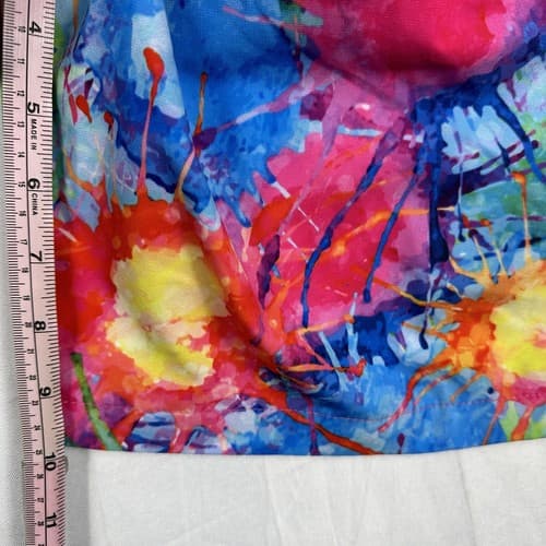 Hreski Golf Shorts Mens 34 Flat Front Multicolor Splatter Paint Colorful 10” L - Thumbnail 11