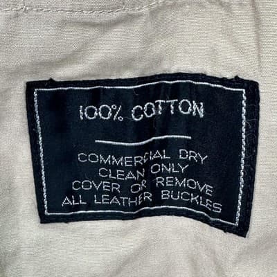 Maus & Hoffman Trench Coat Mens 40R Womens 12R Beige Belted 100% Cotton Vintage - Thumbnail 4