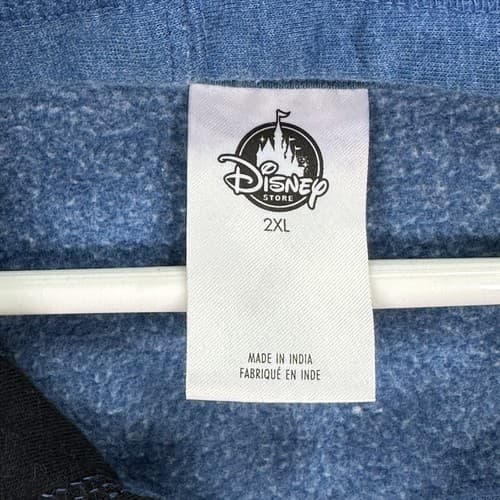 Disney Mickey Adult 2XL Blue Full Zip Hoodie Sweater It All Started With a Mouse - Thumbnail 6