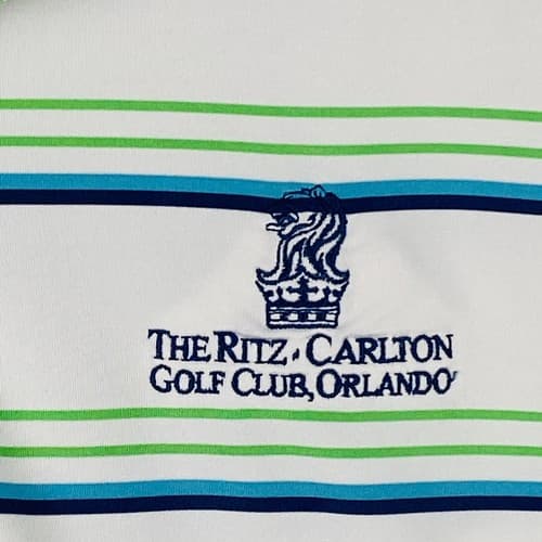 Peter Millar Summer Comfort Polo Lot (2) Mens Large Striped Shirt Ritz Carlton - Thumbnail 8