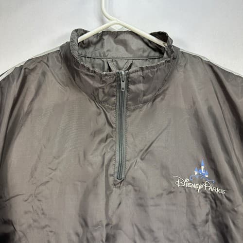 Disneyland Parks Windbreaker Jacket 1/4 Zip Pullover XL/2XL Blue Gray Vintage - Thumbnail 5