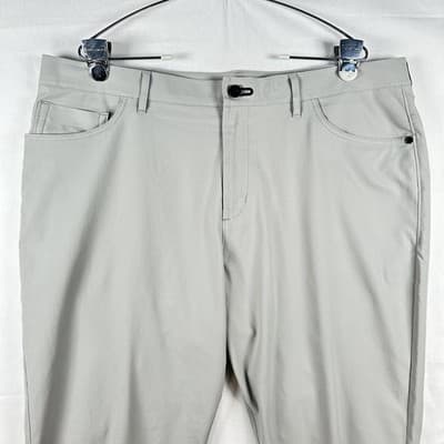 Public Rec Workday Pants Mens 38 X 30 Gray Slim Fit Stretch Chino Travel Golf - Thumbnail 4