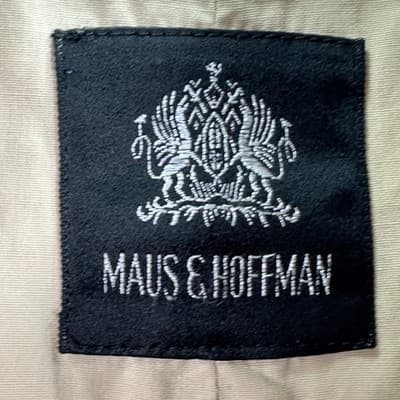 Maus & Hoffman Trench Coat Mens 40R Womens 12R Beige Belted 100% Cotton Vintage - Thumbnail 6