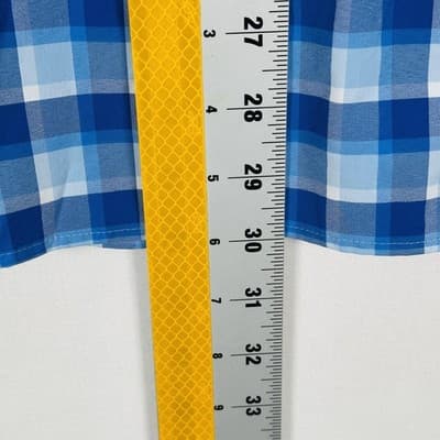 Vineyard Vines On-The-Go Performance Shirt Mens Large Blue Plaid Button Down - Thumbnail 8