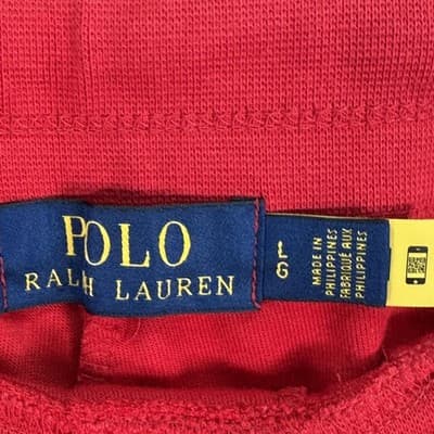 Polo Ralph Lauren Stars + Stripes Joggers Mens Medium Sweatpants Red Sail Logo - Thumbnail 5