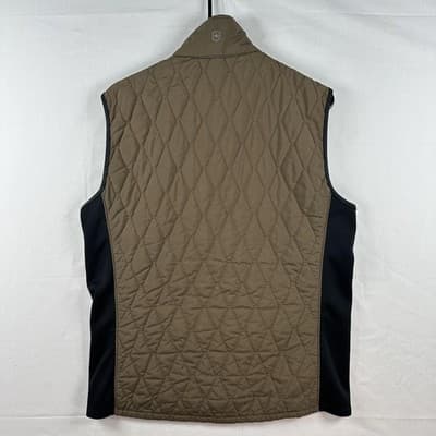 Victorinox Quilted Vest Mens Medium Brown Thermore Insulated Full Zip Pockets - Thumbnail 2